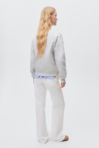 Jean wideleg revers effilochés - Blanc