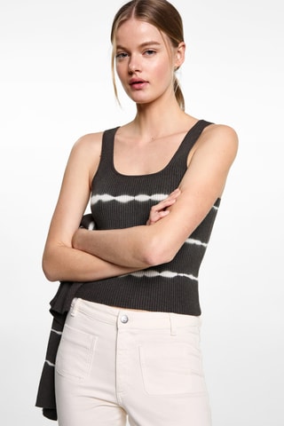 Top effet tie-dye - Bleu clair