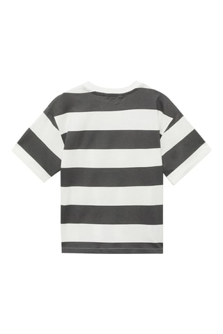 T-shirt coton à rayures - Rose clair