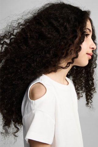 T-shirt cut out - Blanc cassé