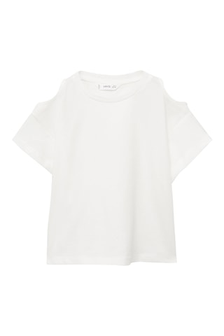 T-shirt cut out - Blanc cassé