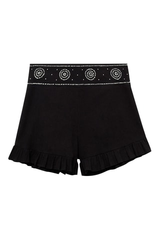 Short brodé perles - Noir