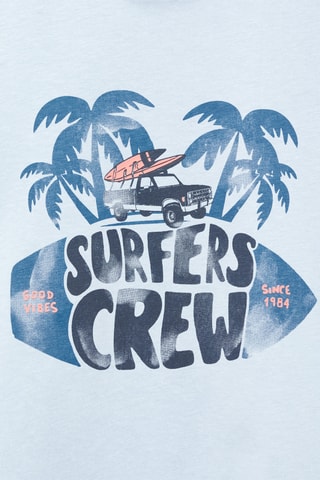 T-shirt imprimé surf - Bleu