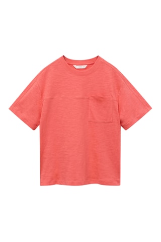 T-shirt poche plaquée - Bleu