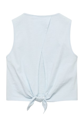 T-shirt dos croisé noeud - Bleu clair