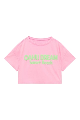 T-shirt message relief - Jaune