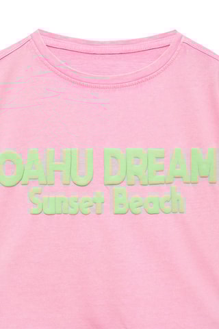 T-shirt message relief - Jaune