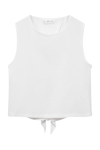 T-shirt crop ouverture - Blanc cassé