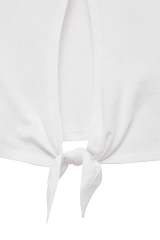 T-shirt crop ouverture - Blanc cassé