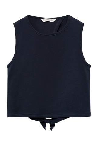 T-shirt crop ouverture - Blanc cassé