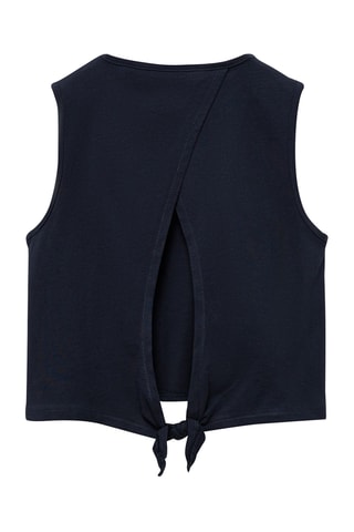 T-shirt crop ouverture - Blanc cassé