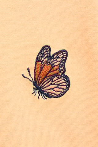T-shirt crop imprimé - Orange
