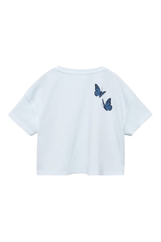 T-shirt crop imprimé - Orange