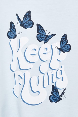 T-shirt crop imprimé - Orange