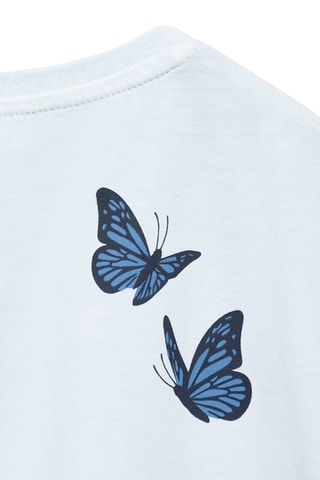 T-shirt crop imprimé - Orange