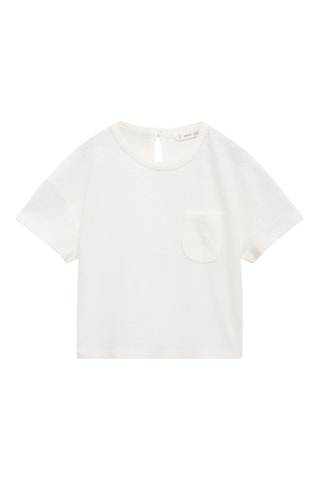 T-shirt détail perles - Blanc cassé