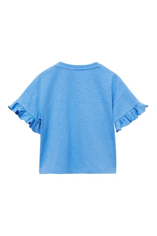 T-shirt à poche brodée - Bleu