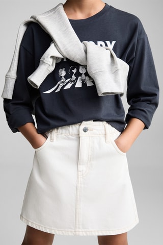 Minijupe en jean - Blanc