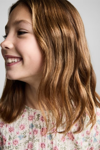 Blouse à fleurs - Beige