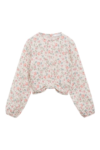 Blouse à fleurs - Beige