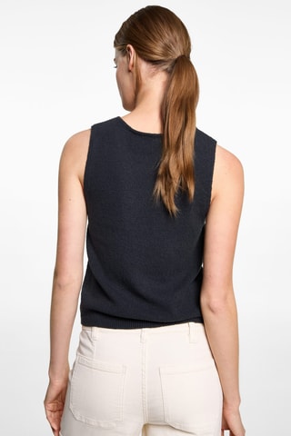 Crop top maille - Bleu marine