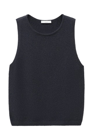 Crop top maille - Bleu marine