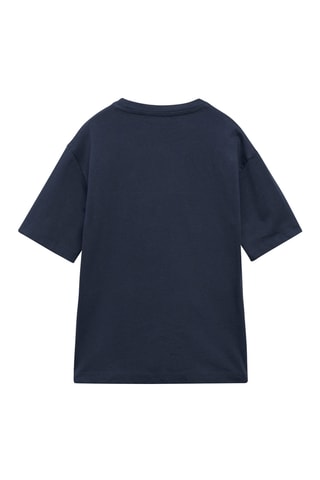 T-shirt en coton imprimé - Bleu marine