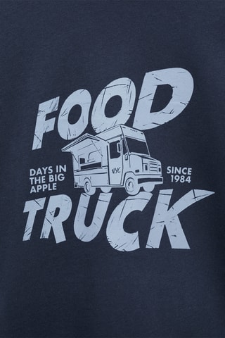 T-shirt en coton imprimé - Bleu marine