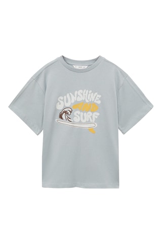 T-shirt imprimé surf - Gris clair