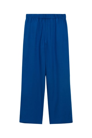 Pantalon droit lin - Bleu