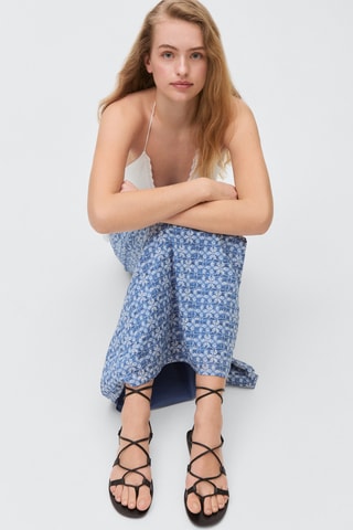 Sandales à lanières cuir - Noir