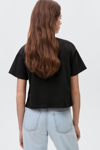 T-shirt message clouté - Anthracite