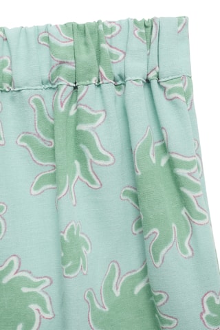 Pantalon droit imprimé - Vert pastel