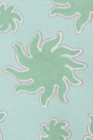 Pantalon droit imprimé - Vert pastel