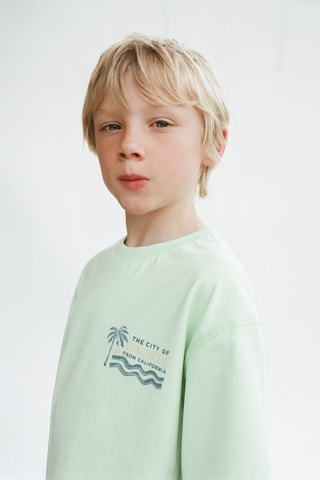 T-shirt en imprimé tropical - Vert menthe