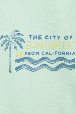 T-shirt en imprimé tropical - Vert menthe