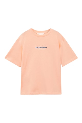 T-shirt imprimé manches courtes - Orange