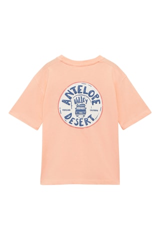 T-shirt imprimé manches courtes - Orange