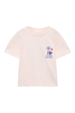 T-shirt coton imprimé - Rose