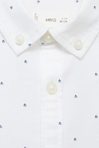 Chemise oxford imprimée - Blanc