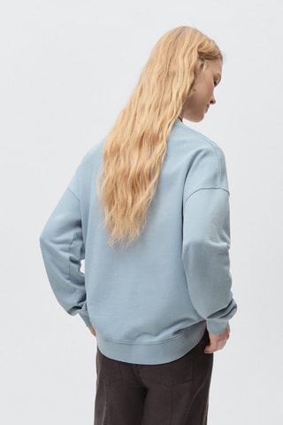 Sweat-shirt coton imprimé - Bleu clair