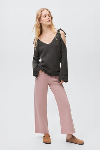 Pull-over cut out - Rose clair