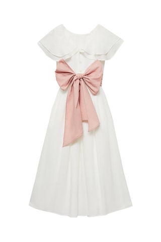 Robe texturée tissu plissé - Blanc