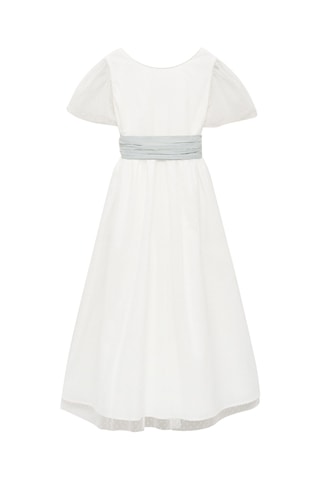 Robe plumetis noeud - Blanc