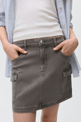 Minijupe cargo - Gris