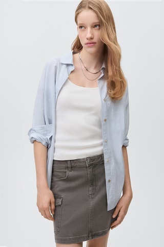 Minijupe cargo - Gris