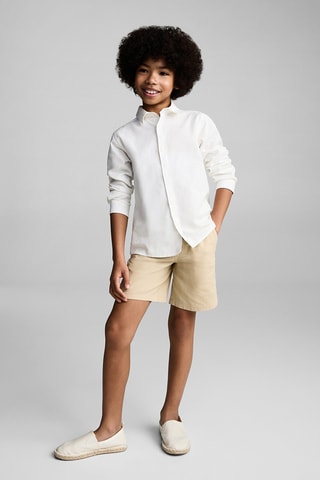 Chemise coton et lin - Blanc cassé