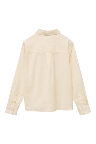 Chemise coton et lin - Blanc cassé