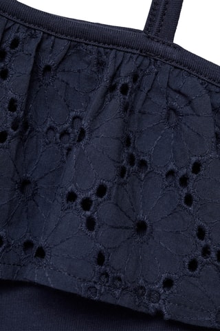 T-shirt asymétrique volanté - Blanc cassé