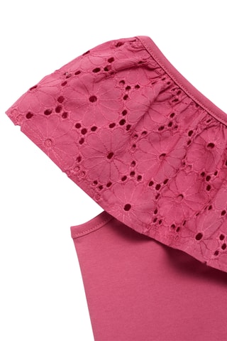 T-shirt asymétrique volanté - Blanc cassé